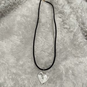 Handmade Glass Heart Necklace